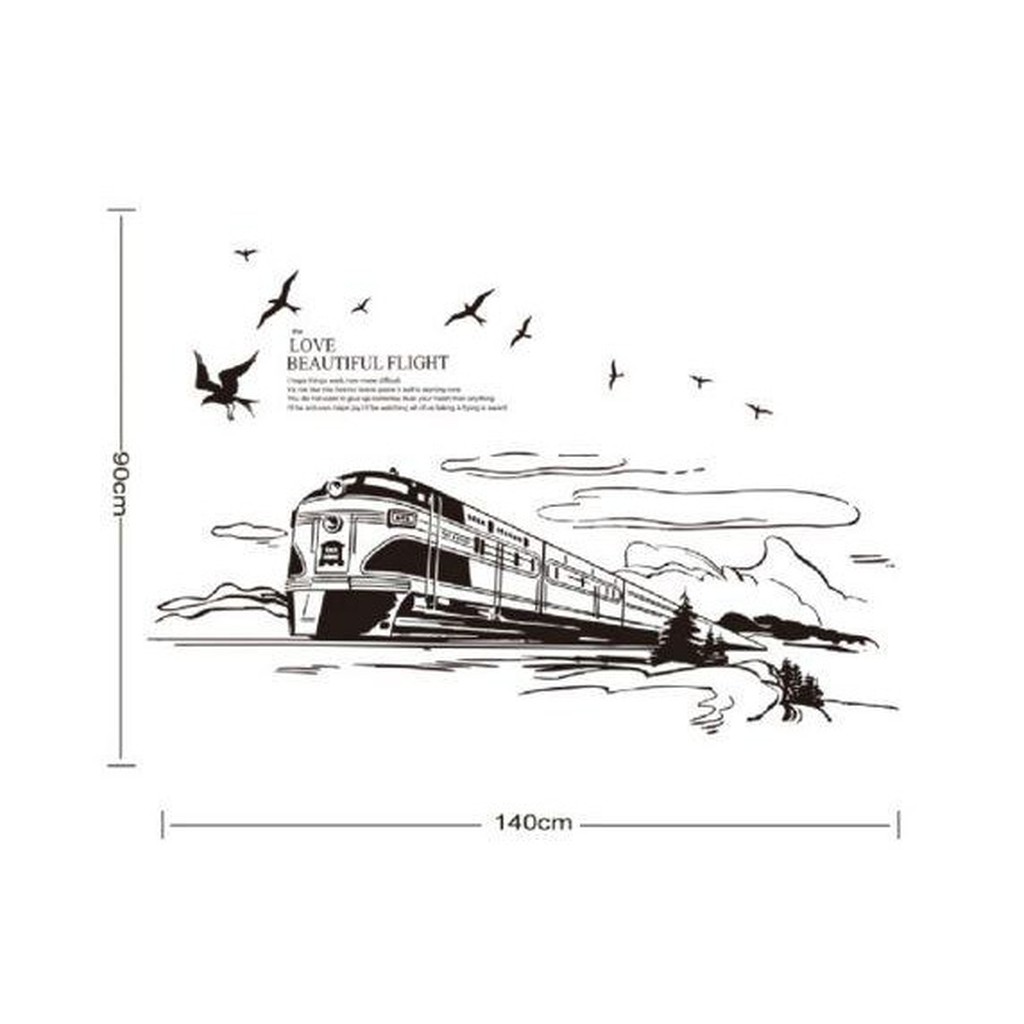Jual Stiker Dinding Wallsticker Wall Sticker Kereta Api Hitam Putih Sd294 Indonesia|Shopee Indonesia 1024_X_1024_jpg