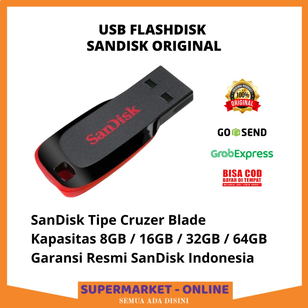Usb Flashdisk Sandisk Blade 16gb Indonesia 
