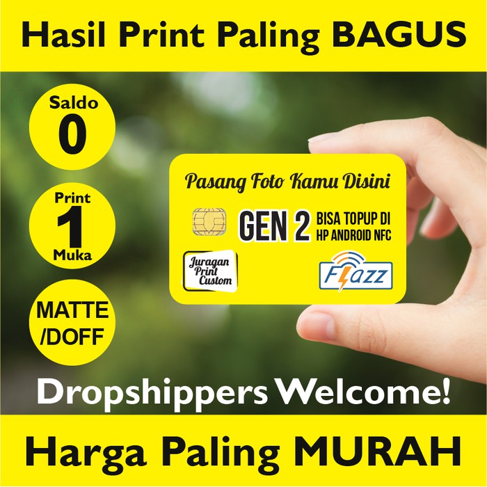 Bikin kartu flazz bca atau emoney dengan desain sendiri custom emoney etoll flazz bca 120rb cetak depan saja cust emoney card custom . Unik Kartu Flazz Gen2 Custom Print 1 Sisi E Toll E Toll Saldo 0 Gen 2 Terbaik Shopee Indonesia