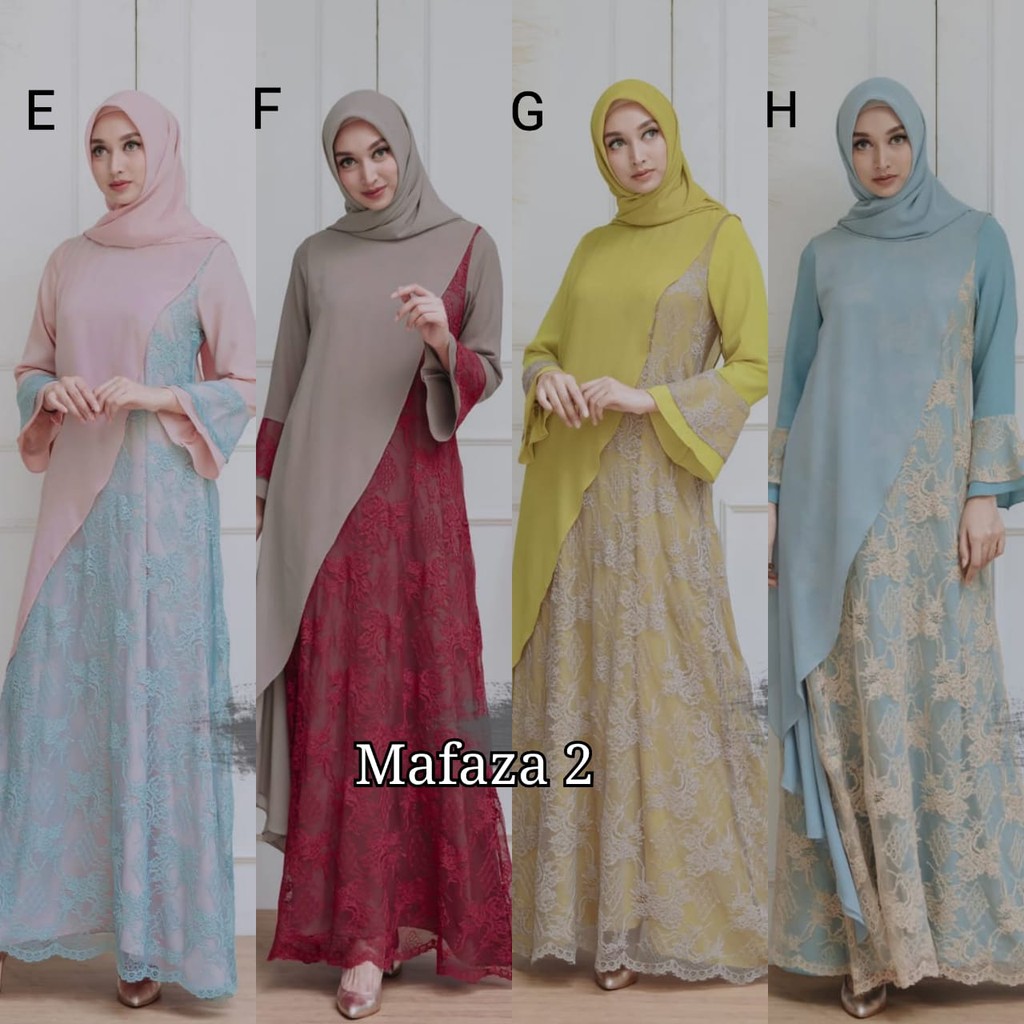 Gamis Mafaza 2 Original By Queenalabels Shopee Indonesia