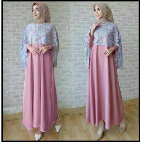 Termurah Gamis Pesta Brokat Baju Muslim Wanita Jubah Gamis