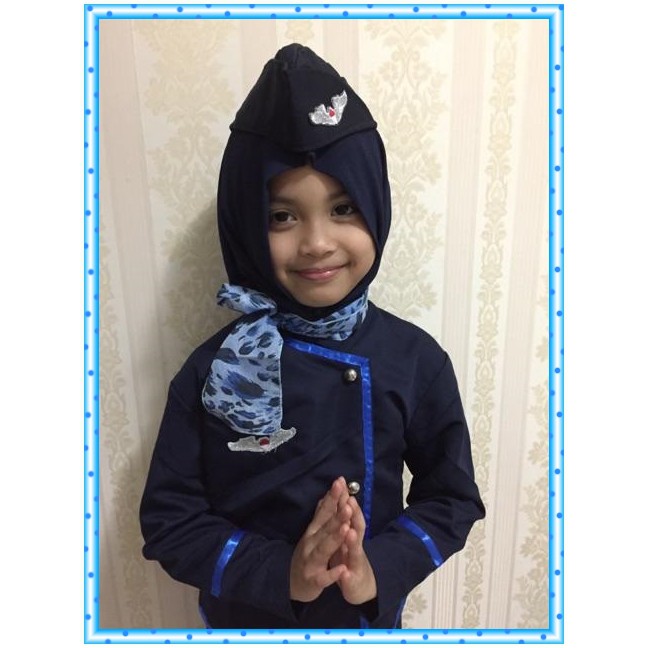 Jual Baju kostum Pramugari anak Celana Panjang Hijab Kostum profesi  Pramugari anak Lucu Indonesia|Shopee Indonesia