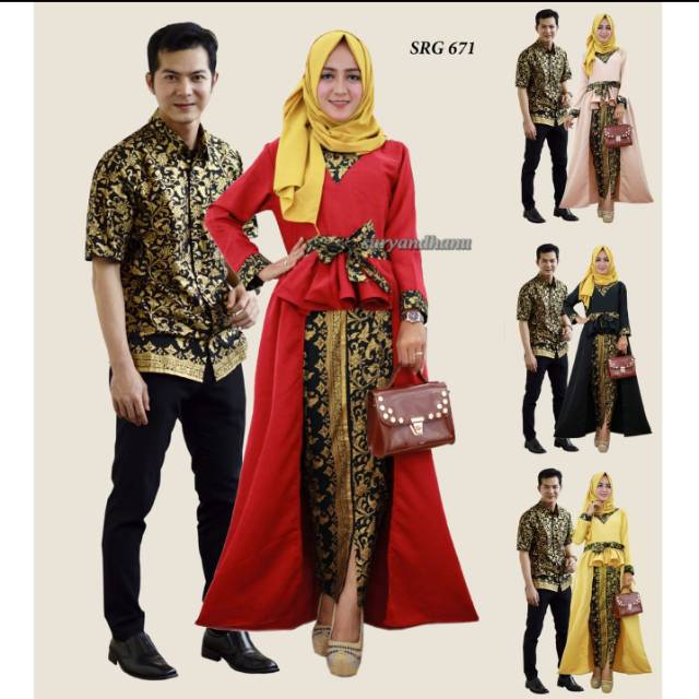 BAJU BATIK COUPLE SRG 671/PAKAIAN BATIK COUPLE/BUSANA BATIK COUPLE/BAJU  BATIK SERAGAMAN KELUARGA | Shopee Indonesia