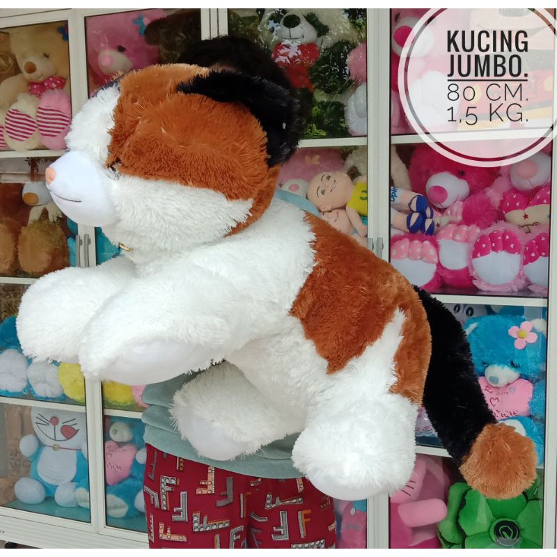 Jual boneka kucing jumbo besar murah kualitas terbaik isian padet