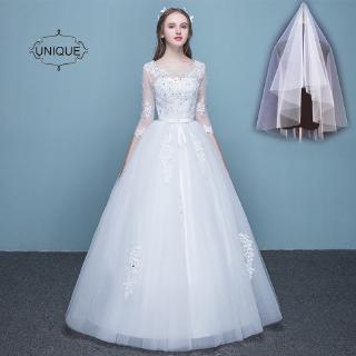 Bride Wedding Dresses Anniversary Lace Party Sequins Maxi Dress Luxury Bridal Bow Dress Ceremony Shopee Indonesia
