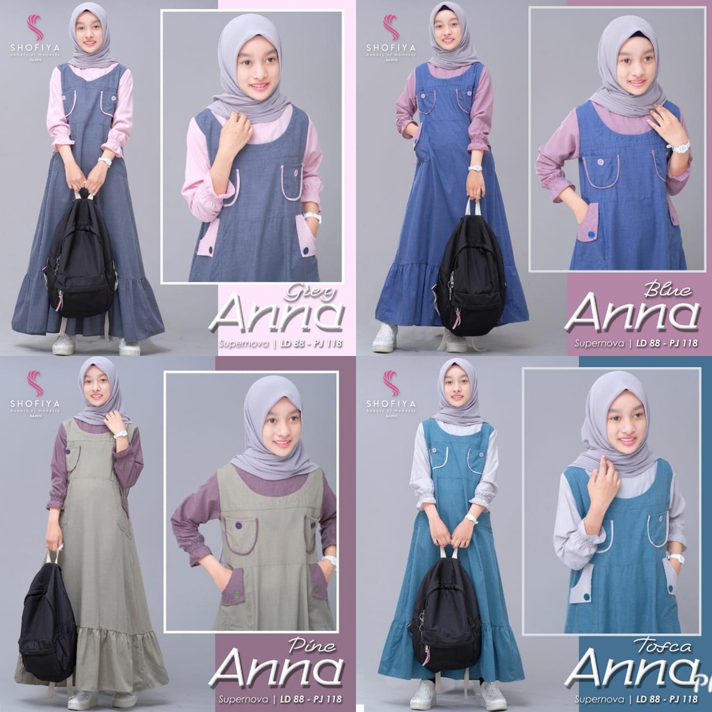 Anna Teen Gamis Remaja Model Terbaru By Shofiya Shopee Indonesia