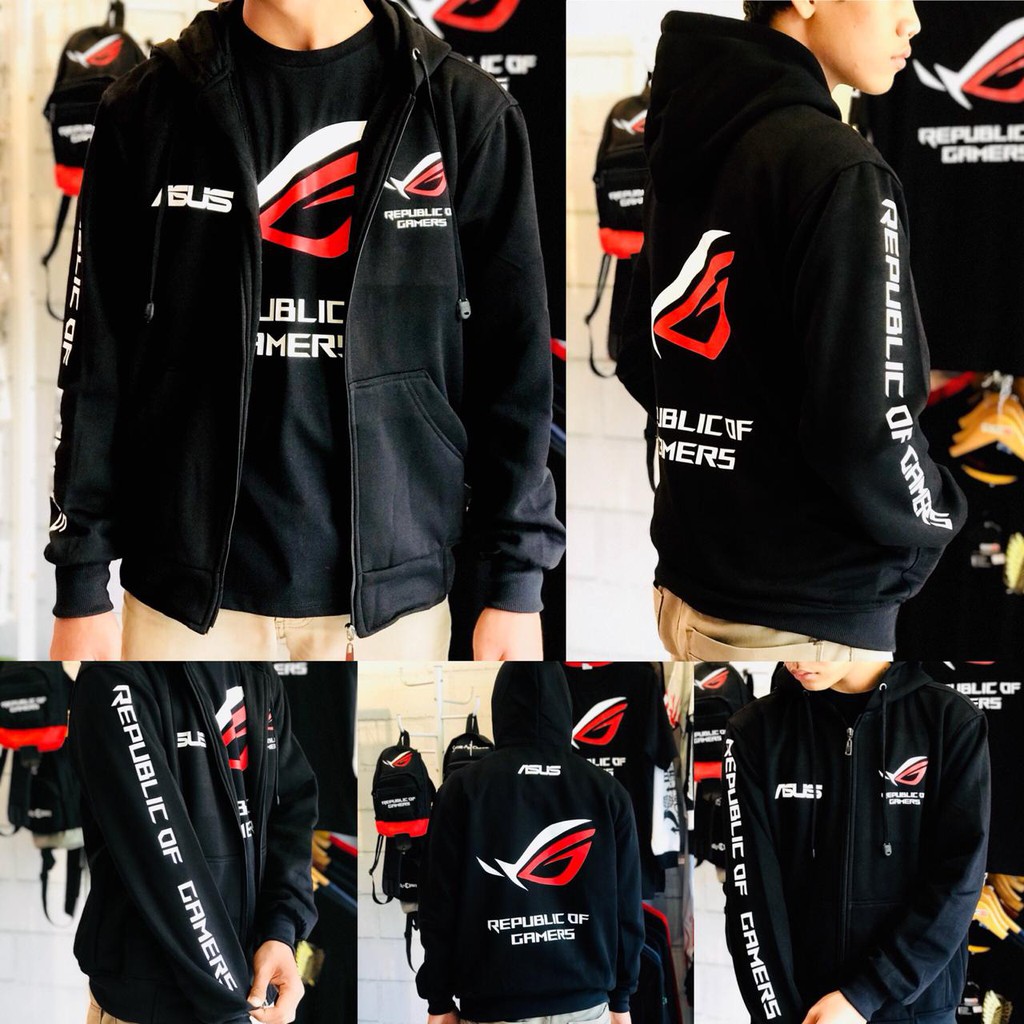There are a few features you should focus on when shopping for a new gaming pc: Jaket Zipper Gamer Gaming Rog Republic Of Gamers Black Shopee Indonesia