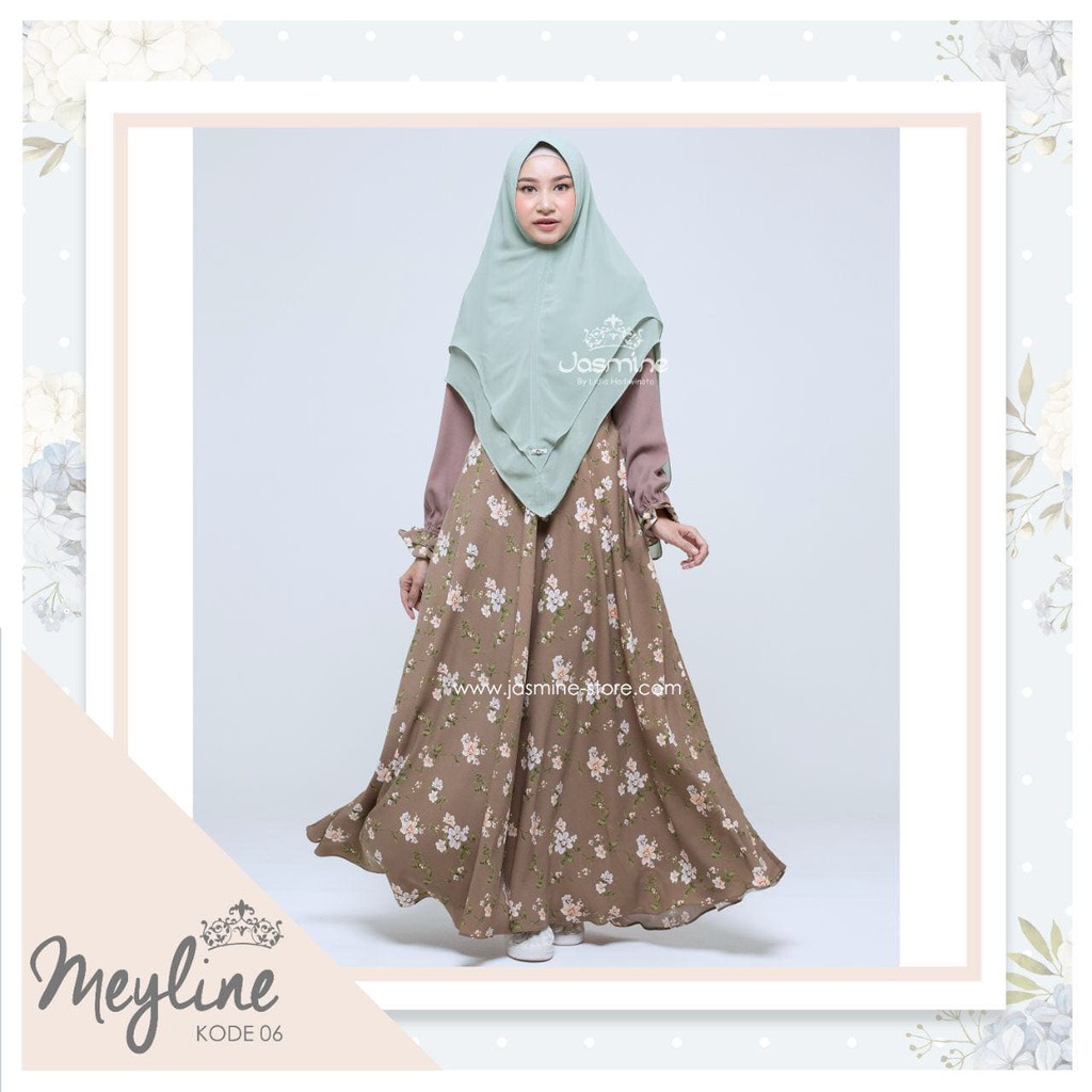 Exclusive Terbaru Gamis Jasmine Meyline Dress 06 Baju Gamis Wanita