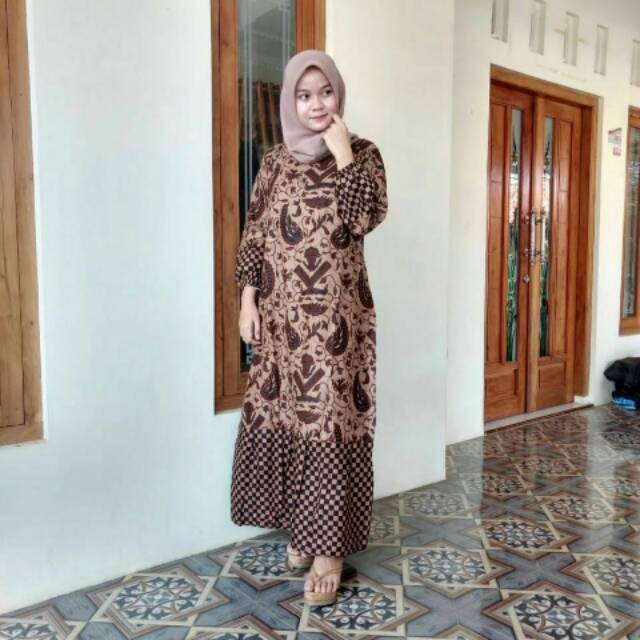 Ori Naura Gamis Terbaru 2019 Parang Cape Gamis Batik Baju Pesta