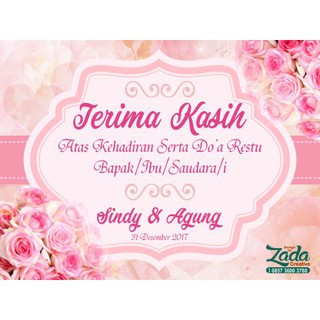 Download Template Kartu Ucapan Terima Kasih Souvenir Pernikahan Bagikan Contoh