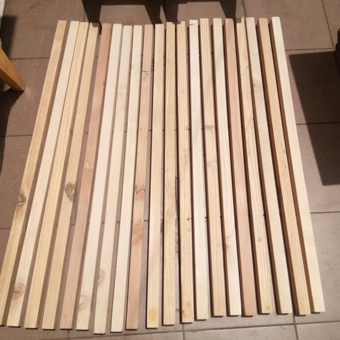 Kayu jati belanda balok kaso halus 4x2.6x100 cm (1 meter)