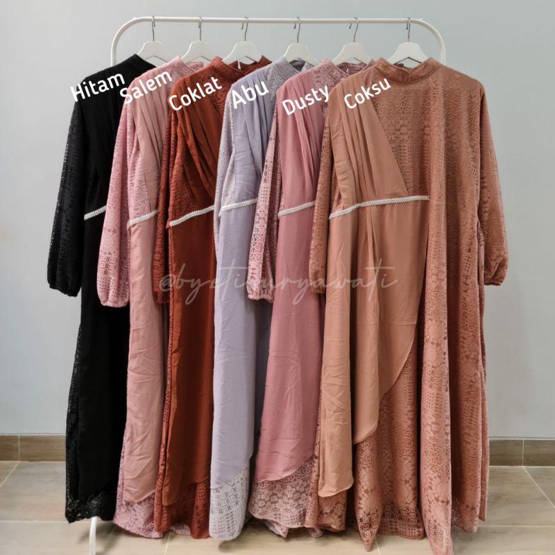 Gamis jumbo xxxl ld 130 xxxxl ld 140 . Jual Gamis Brukat mix Ceruti Jumbo Lalisa LD 130 LD 145 Raya Lebaran