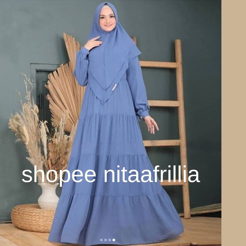 Model Gamis Syari Bahan Ceruti Terbaru Baju Gamis Syari Fashion