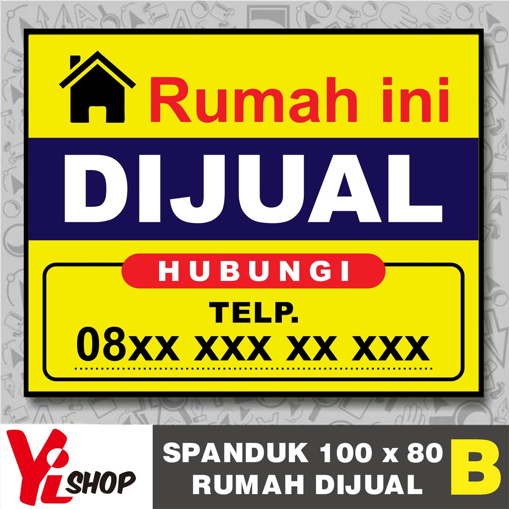 Jual pulsa murah all operator. Spanduk Banner Rumah Dijual 100 X 80 Shopee Indonesia