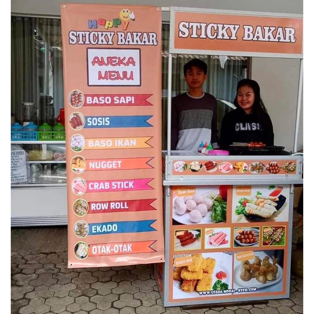 Paket usaha / waralaba / franchise / sosis bakar ( booth + tenda ). Paket Hemat Murah Ekonomis Usaha Franchise Makanan Sate Taichan Alat Bakar 2 Tungku Gerobak Booth Shopee Indonesia