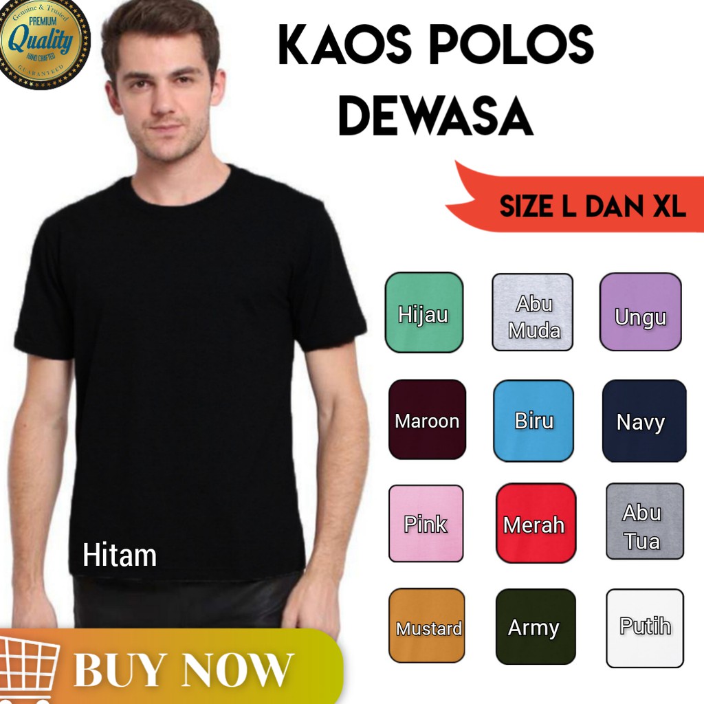 Desain kaos polos depan belakang warna hitam . Kaos Polos Hitam Harga Terbaik September 2021 Shopee Indonesia