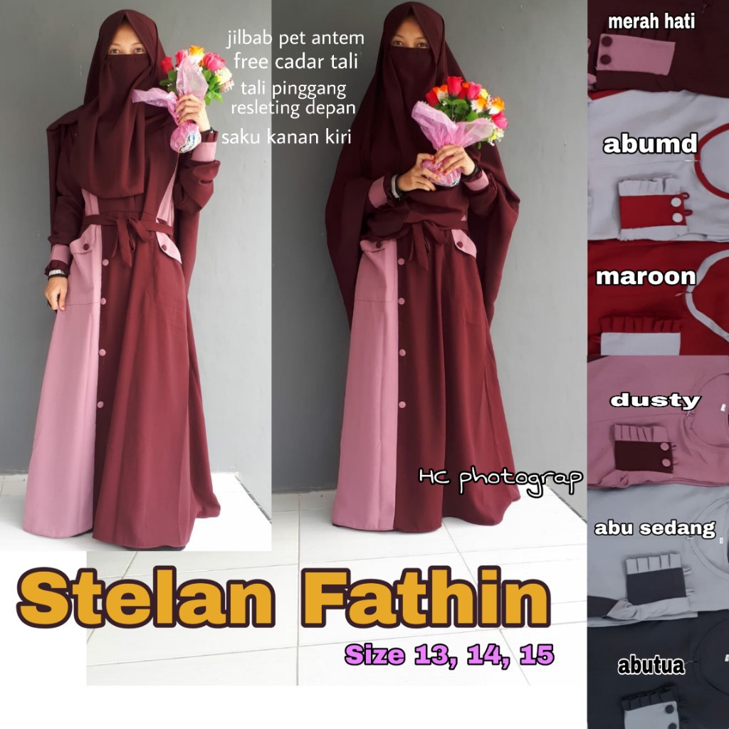 Bayar Ditempat Gamis Syari Annaya Set Khimar Shopee Indonesia