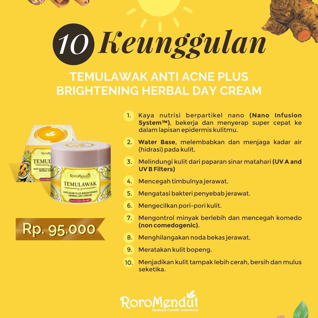 Beli krim wajah temulawak/memutihkan wajah/menghilangkan jerawat terbaru di shopee. Jual Krim Temulawak Roromendut Atasi Jerawat Membandel Dan Bekasnya Bpom Halal Alami Indonesia Shopee Indonesia