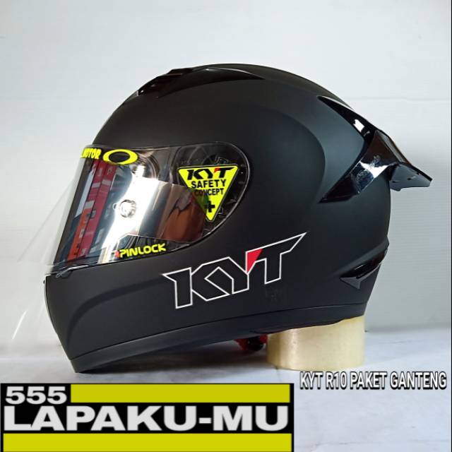 Beli helm kyt r10 black doff di bandung,indonesia. Kyt R10 Black Dof Paket Ganteng Shopee Indonesia