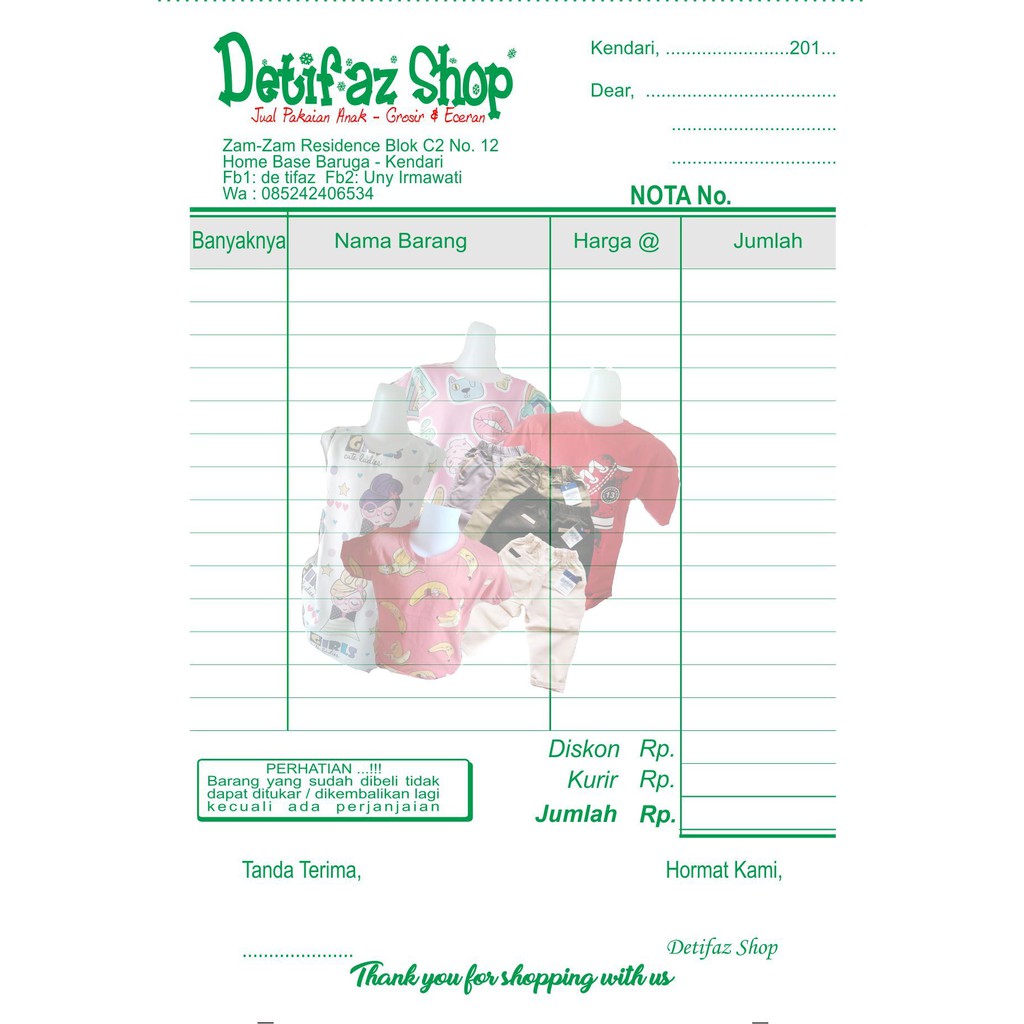 Beli nota toko baju terbaik & berkualitas harga murah terbaru 2021 di tokopedia! Nota Olshop Custom 2ply Hvs 4 Paket Murah Shopee Indonesia