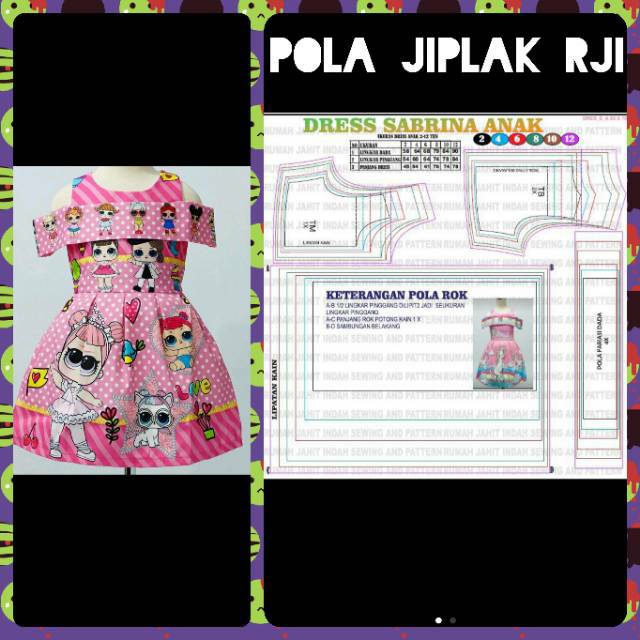 Sekian dan kami ucapkan terima kasih atas kunjungannya. Pola Baju Pola Jahit Dress Sabrina Anak Ukuran 2 12 Tahun Shopee Indonesia