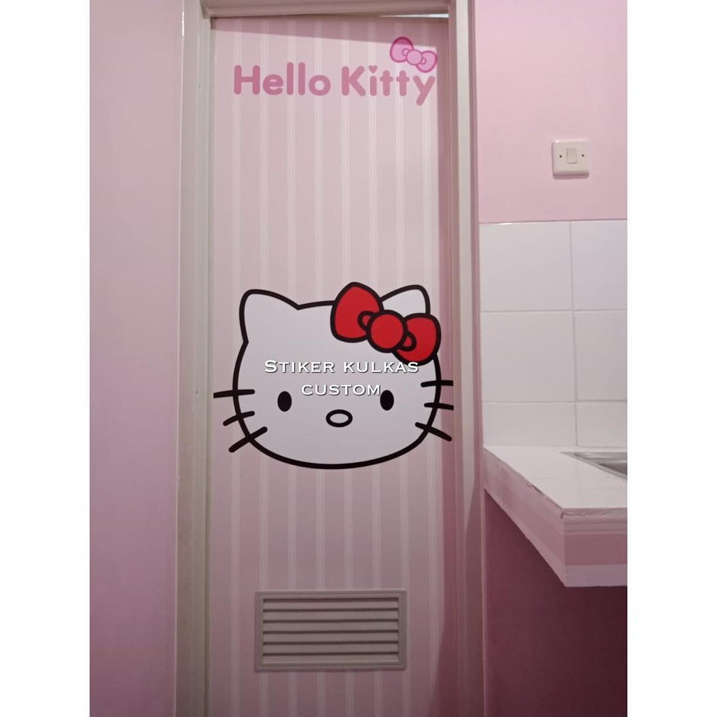 Rumah ini milik seorang ibu bernama fitri. Stiker Pintu Kamar Mandi Motif Hello Kitty Uk 60 X 190 Shopee Indonesia