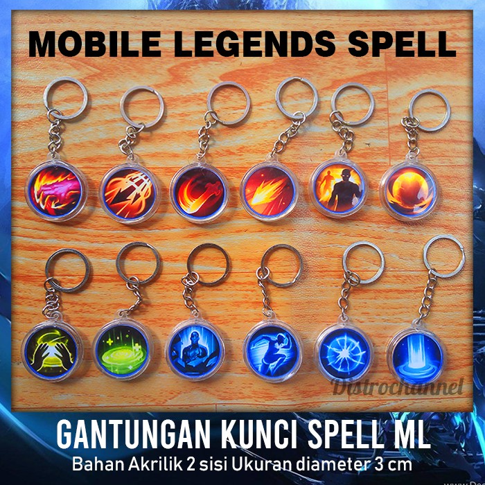 Gantungan Kunci Mobile Legends Spell Bahan Akrilik 2 sisi | Shopee Indonesia