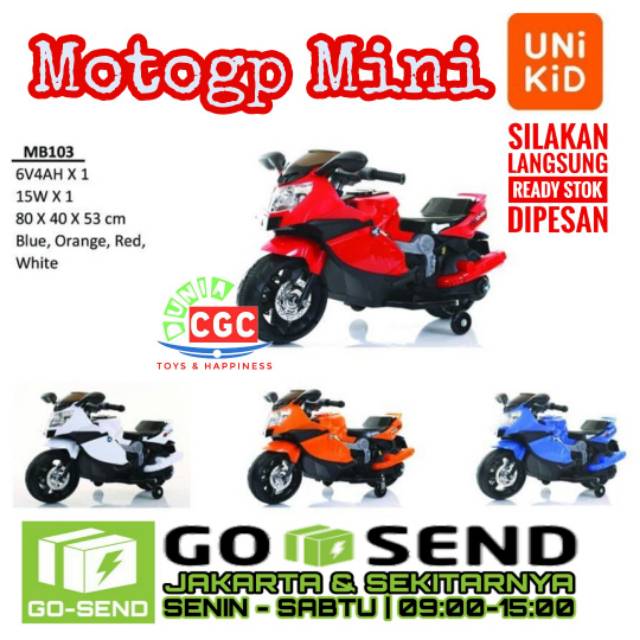 Gojek Unikid Mb103 Motogp Mini Mainan Motor Aki Anak Small Mb 103 Sni