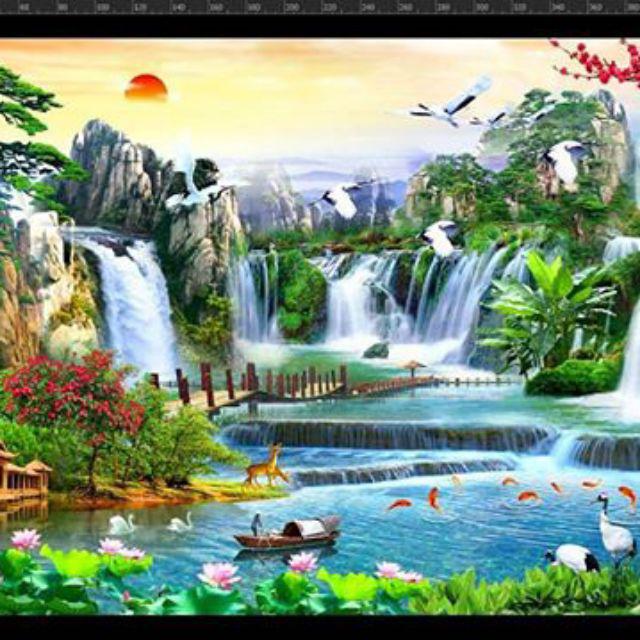 Beli lukisan air terjun 3d terlengkap & berkualitas harga murah june 2022 terbaru di tokopedia! Jual Wallpaper Custom 3d Pemandangan Alam Air Terjun Indonesia Shopee Indonesia