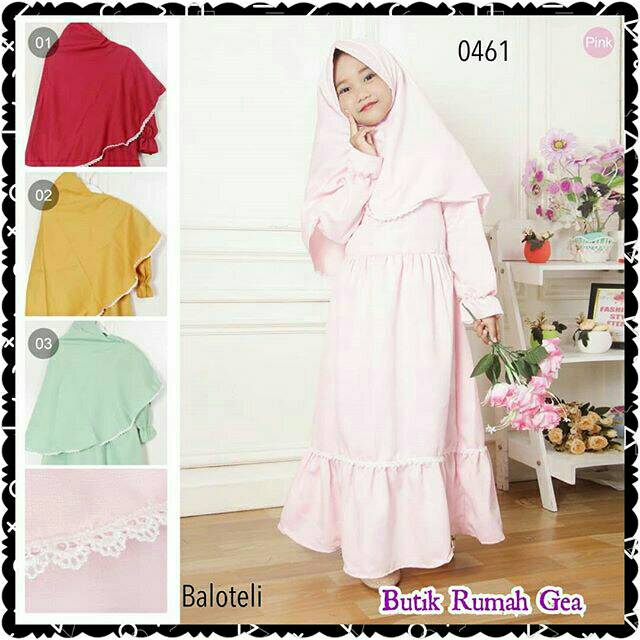 Gamis Anak Renda Polos Shopee Indonesia