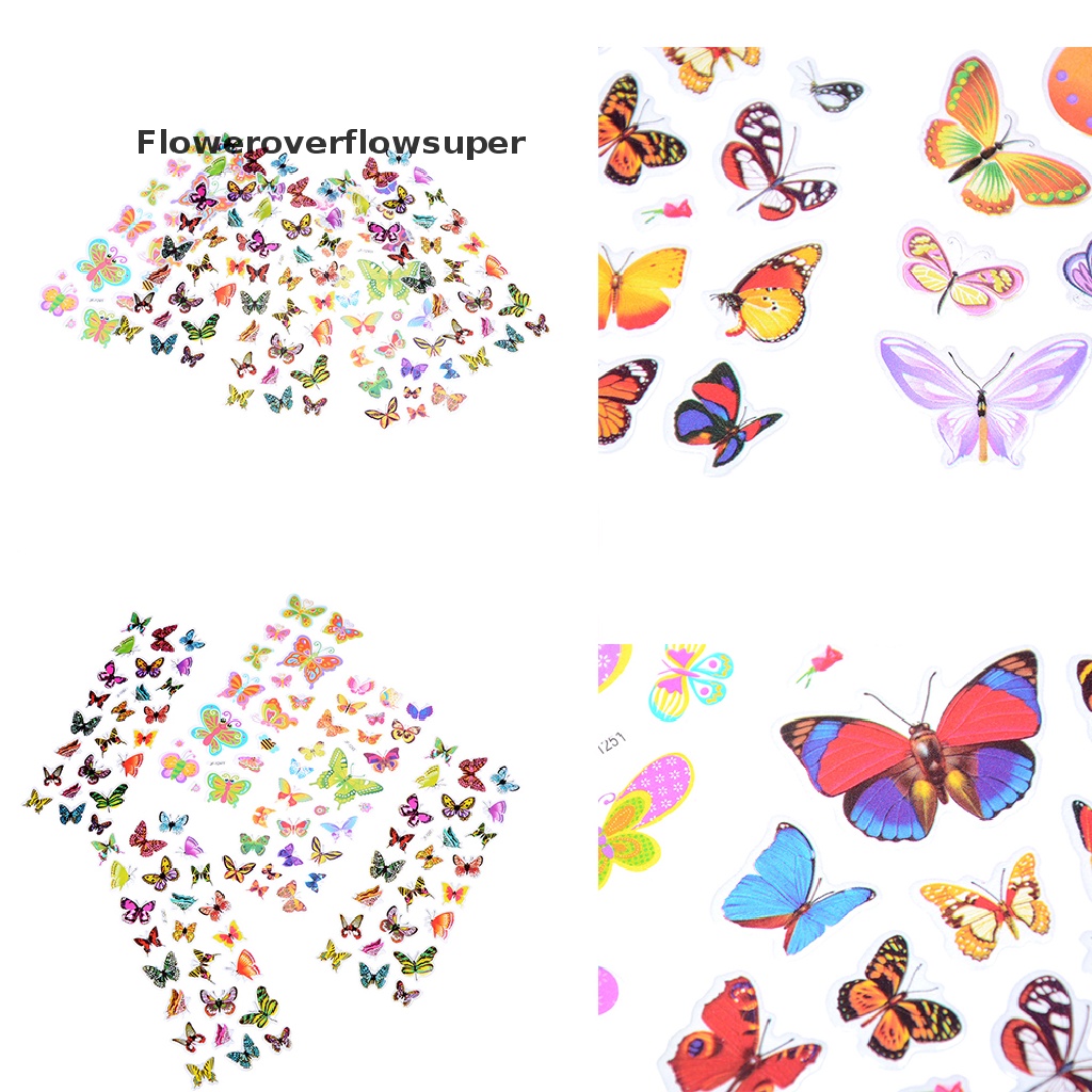 Bisa cod hot 12 pcs 3d wall sticker stickers butterfly gilaa! Fsid 5 Sheets Colorful 3d Butterflies Scrapbooking Bubble Puffy Stickers Hot Shopee Indonesia