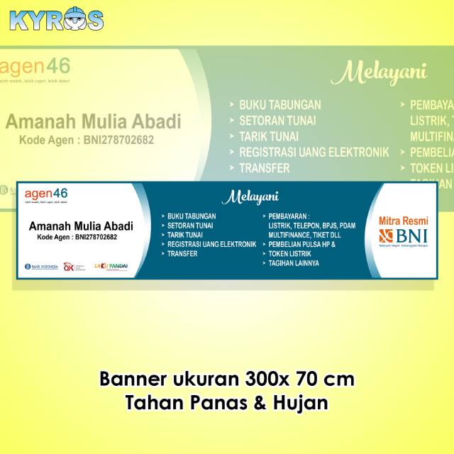 Contoh spanduk / xbener untuk agen bank mandiri. Banner Spanduk Agen Bank Mandiri Shopee Indonesia