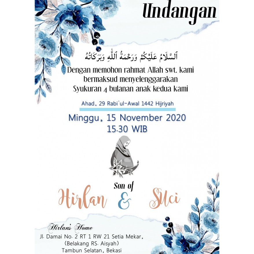 Download undangan sepasaran temanten (ditempel di kotak). Paket Jasa Cetak Undanggan Kartu Ucapan Tasyakuran Kehamilan Free Desain Shopee Indonesia