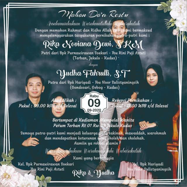 Kartu Ucapan Tasyakuran Pernikahan Undangan Tasyakuran Pernikahan Kartu Tasyakuran Pernikahan Indonesia 