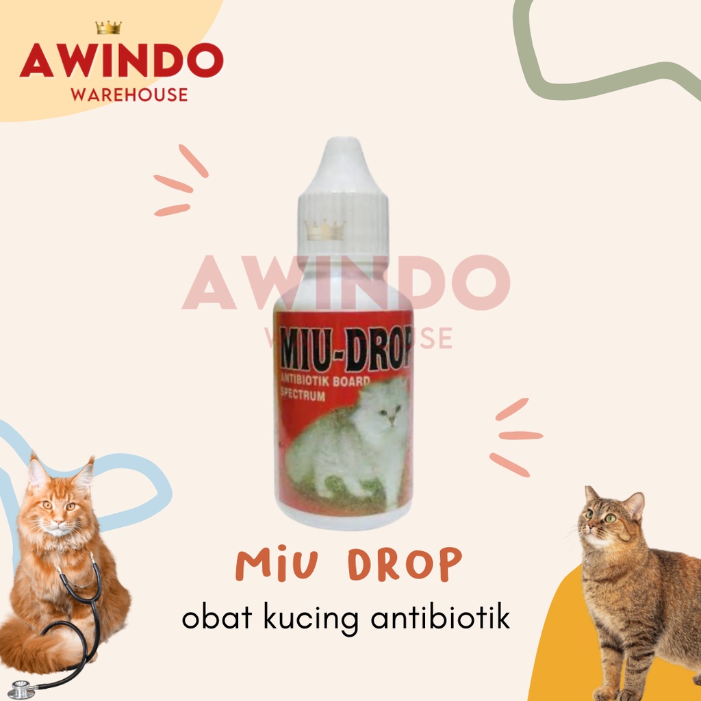 MIU DROP - Obat Antibiotik Kucing Cat Kitten Infeksi Antibiotik 30ml |  Shopee Indonesia