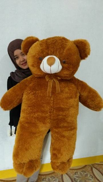 Terlaris boneka teddy bear jumbo warna coklat cream biru merah hijau ungu  pink fanta ukuran 1 meter | Shopee Indonesia