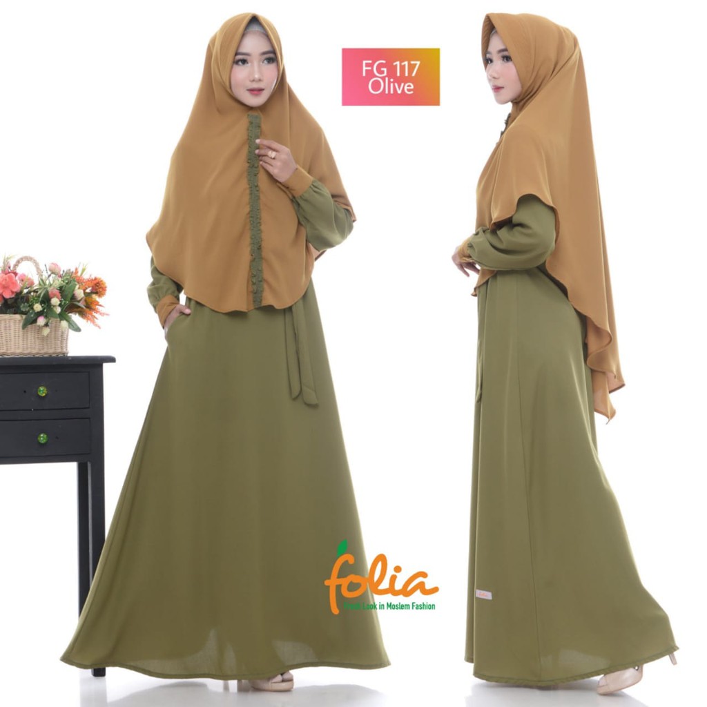 Gamis Folia Terbaru Fg 117 Shopee Indonesia