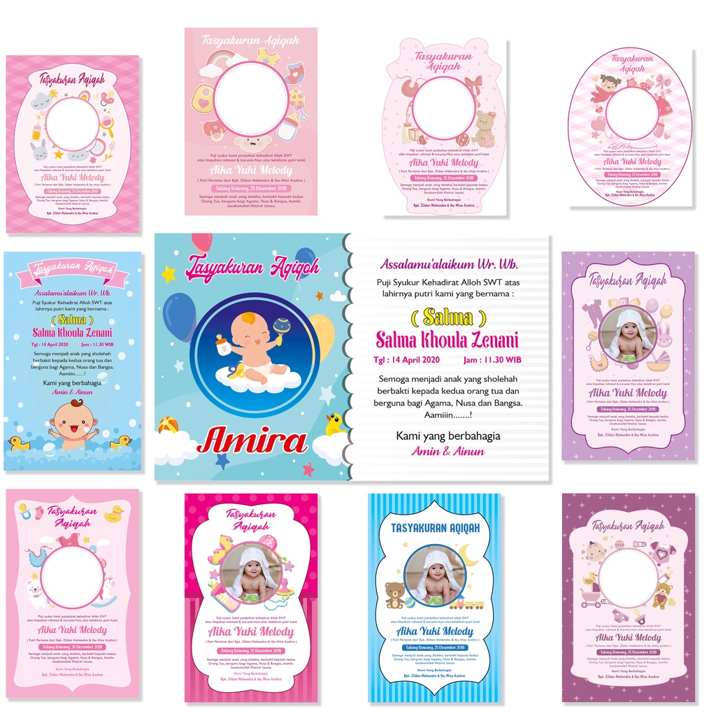 Beli cetak desain kartu ucapan tasyakuran aqiqah aqiqoh selapan kelahiran. Harga Aqiqah Kartu Ucapan Terbaru November 2021 Biggo Indonesia