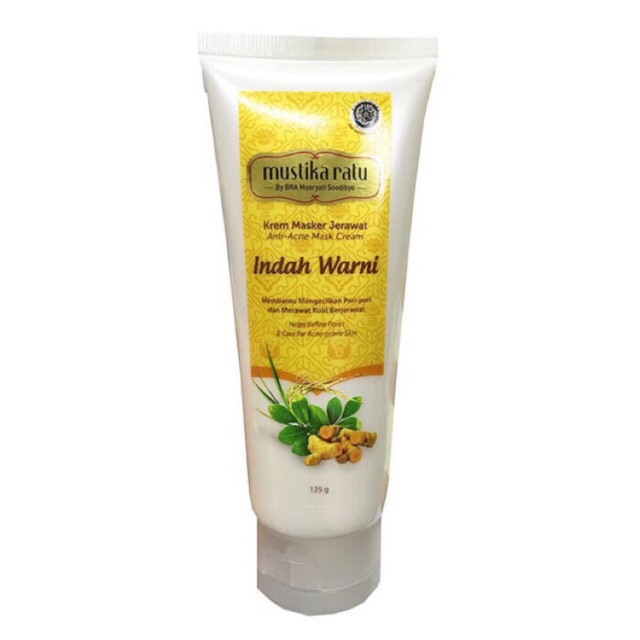 Masker krem mustika ratu bengkoang ini di claim membantu kulit tampak cerah dan menyamarkan noda hitam dikulit. Jual Mustika Ratu Krem Masker Jerawat Acne Mask Cream Indah Warni 60 Gr 125gr Indonesia Shopee Indonesia