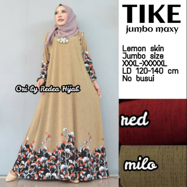 Baju Gamis Jumbo Bagus Fashion Muslim Long Dress Big Size Modern