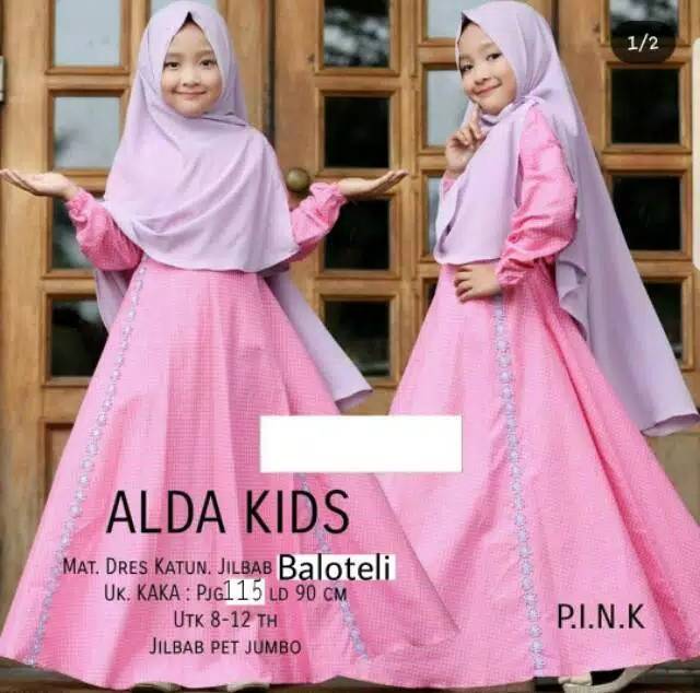 Kid Alda Onde Fashion Muslim Gamis Anak Umur 8 9 10 11 12 Tahun