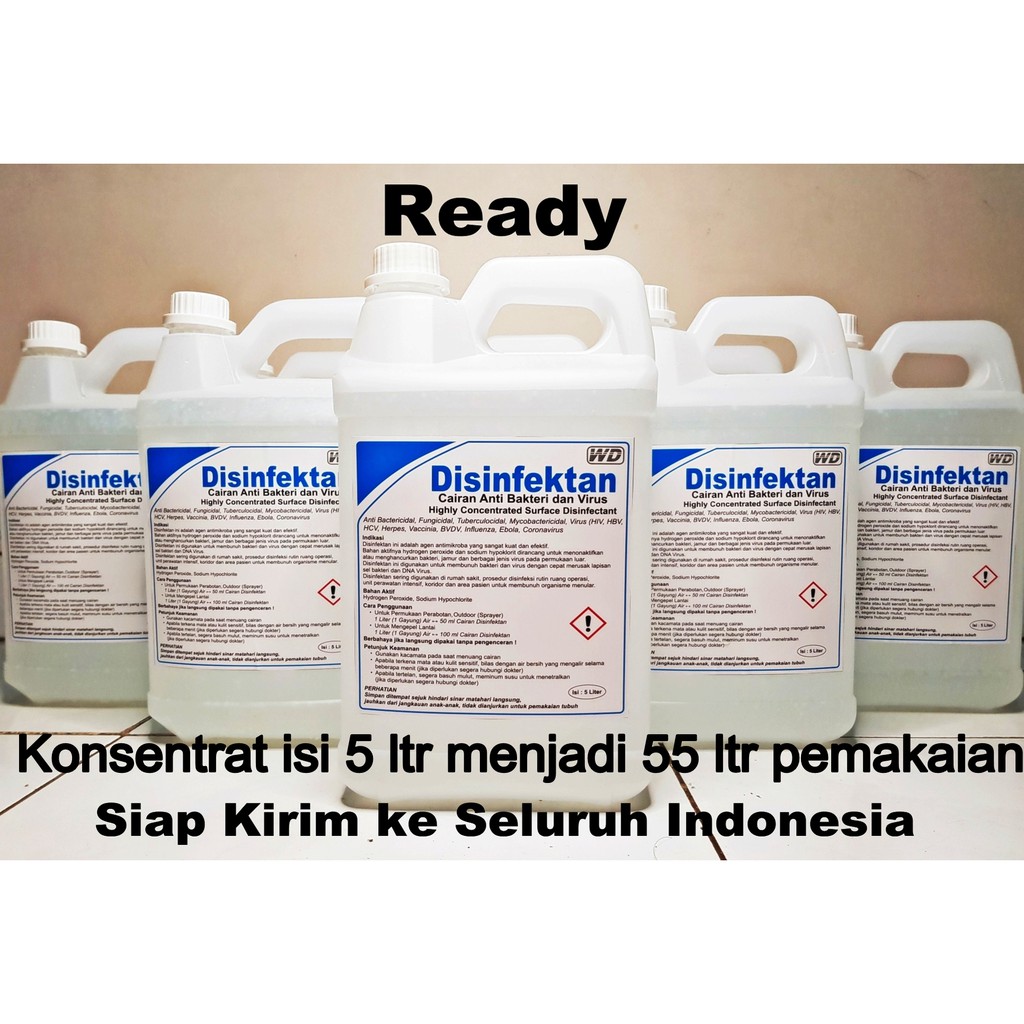 DISINFEKTAN / DESINFEKTAN DISINFECTAN 5 Ltr Ready | Shopee Indonesia