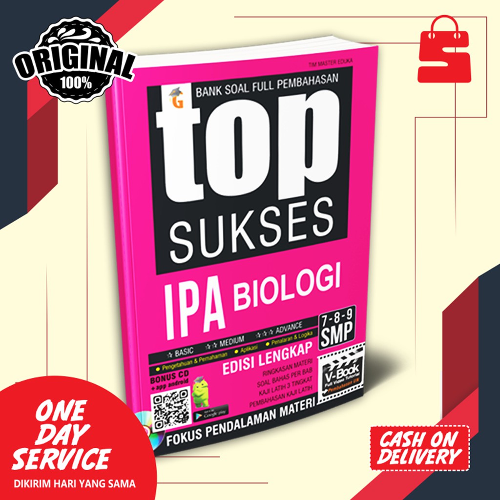 Soal ini bisa diunduh secara gratis dan digunakan untuk mengasah kemampuan dengan belajar dan belajar terus. Buku Materi Soal Smp Top Sukses Ipa Biologi Smp 7 8 9 Shopee Indonesia