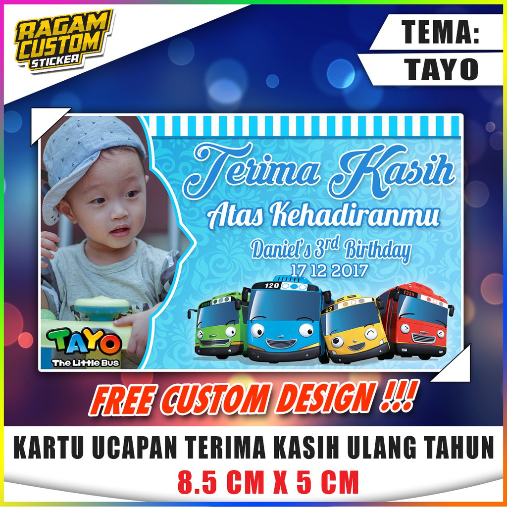 Contoh Kartu Ucapan Terima Kasih Ulang Tahun Anak Berbagi Info Kartu