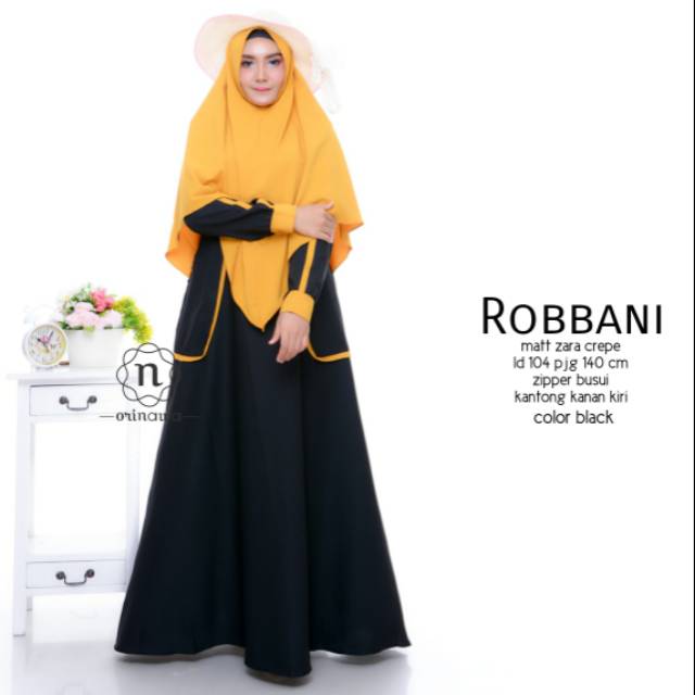 Robbani Gamis Syari Muslimah Original Orinawa Gamis Busui Matt