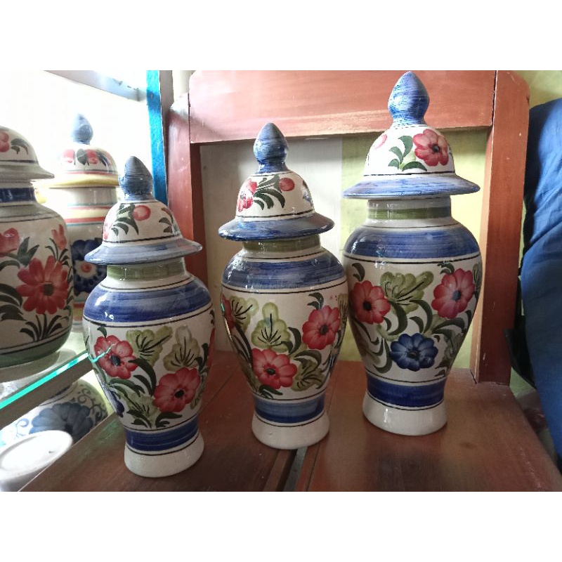 porselen guci set (besar+sedang+kecil) keramik unik untuk hiasan dan  pajangan rumah | Shopee Indonesia