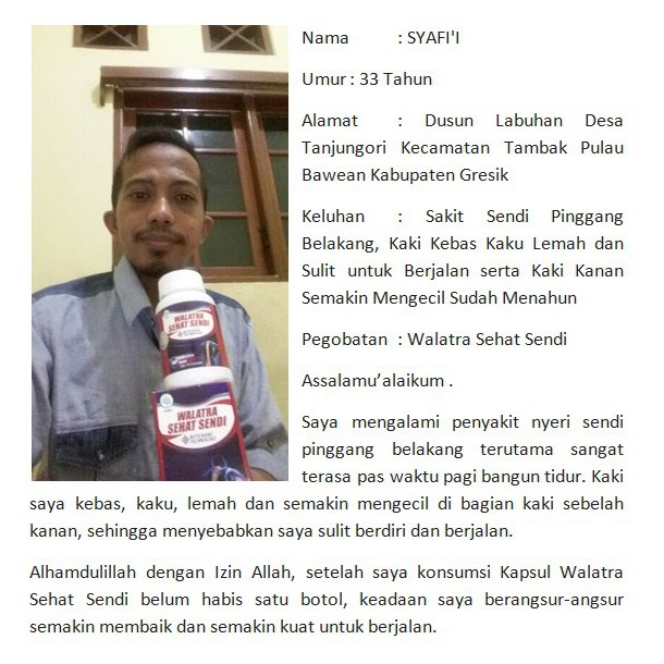 Obat Sakit Pinggang Bokong Punggung Lutut Herbal Walatra Sehat