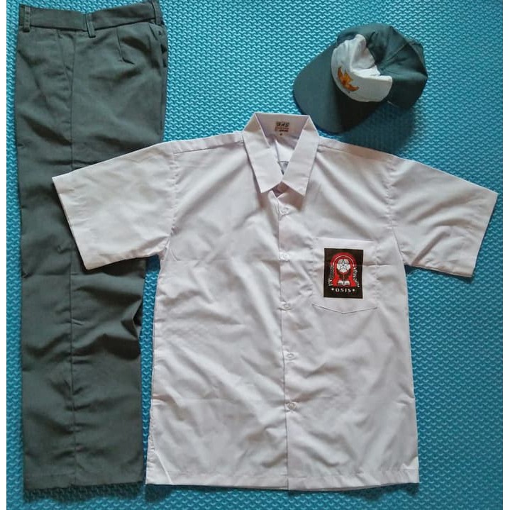 Jual Seragam Sekolah SMA Putih Abu-abu dan Topi untuk Laki-laki ER-274  Indonesia|Shopee Indonesia