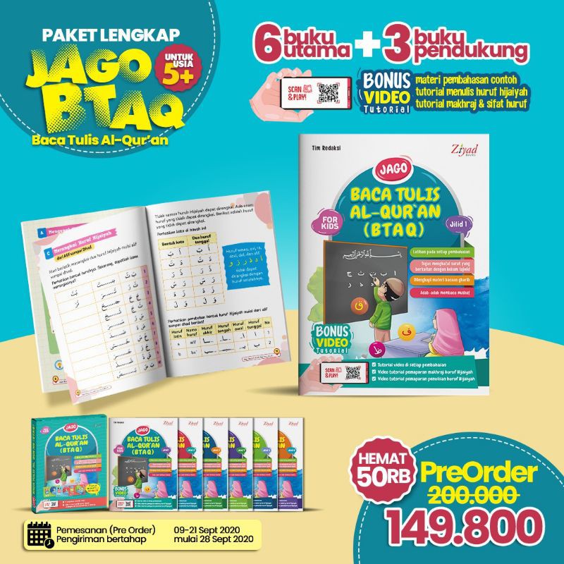 Buku ORI PAKET LENGKAP JAGO BTAQ(Baca Tulis Al Quran) | Shopee Indonesia