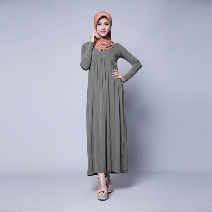 Zoya Inner Dress Gamis Muslimah Cantik Inner Ummi Merah Muda